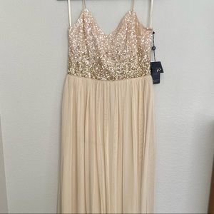 Adrianna Papell Sequin Floor Length Dress